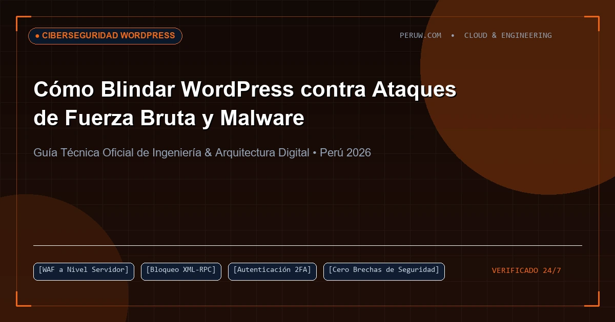 Cómo Blindar un Sitio WordPress contra Ataques de Fuerza Bruta, Inyecciones SQL y Malware