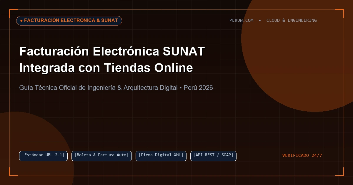 Integración de Facturación Electrónica SUNAT con Tiendas Virtuales: Arquitectura y Mejores Prácticas