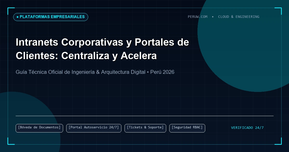 Intranets Corporativas y Portales de Clientes: Centraliza la Operación y Mejora el Servicio